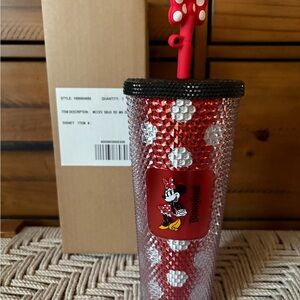 NIB Disneyland Minnie Mouse Red and WhiteTumbler